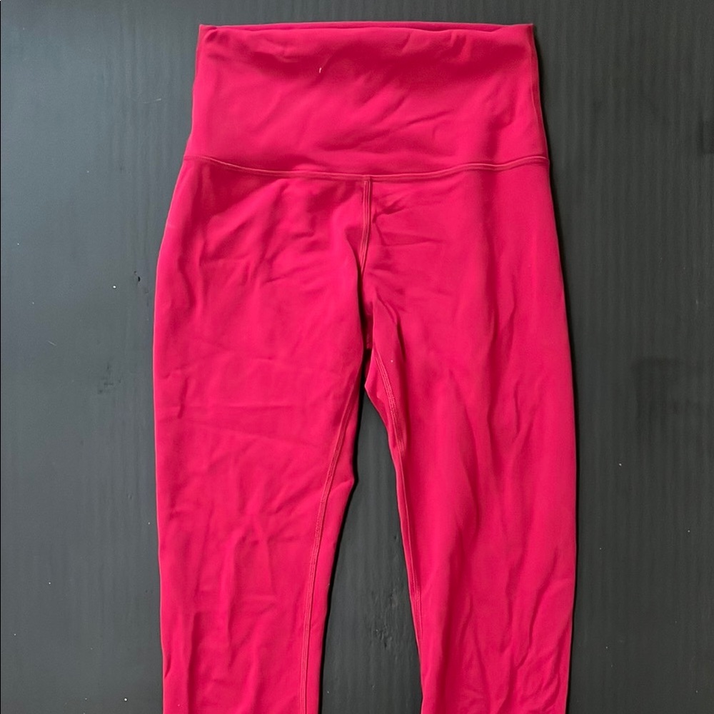 Lululemon Wunder Train 28 Leggings Red